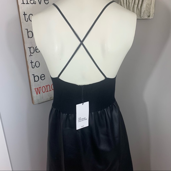 Zara Knit Faux leather cross strap dress new - Picture 12 of 16